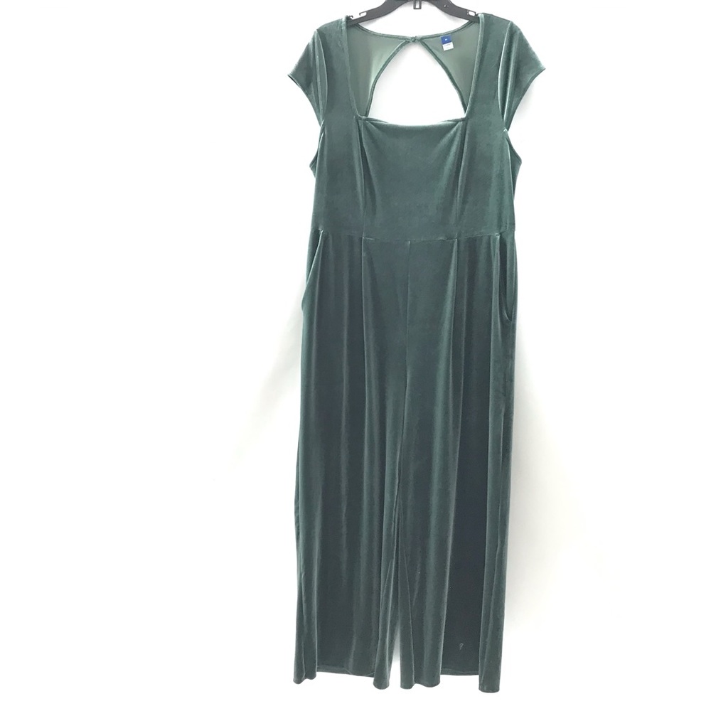 Old Navy Green Velvet Jumpsuit
